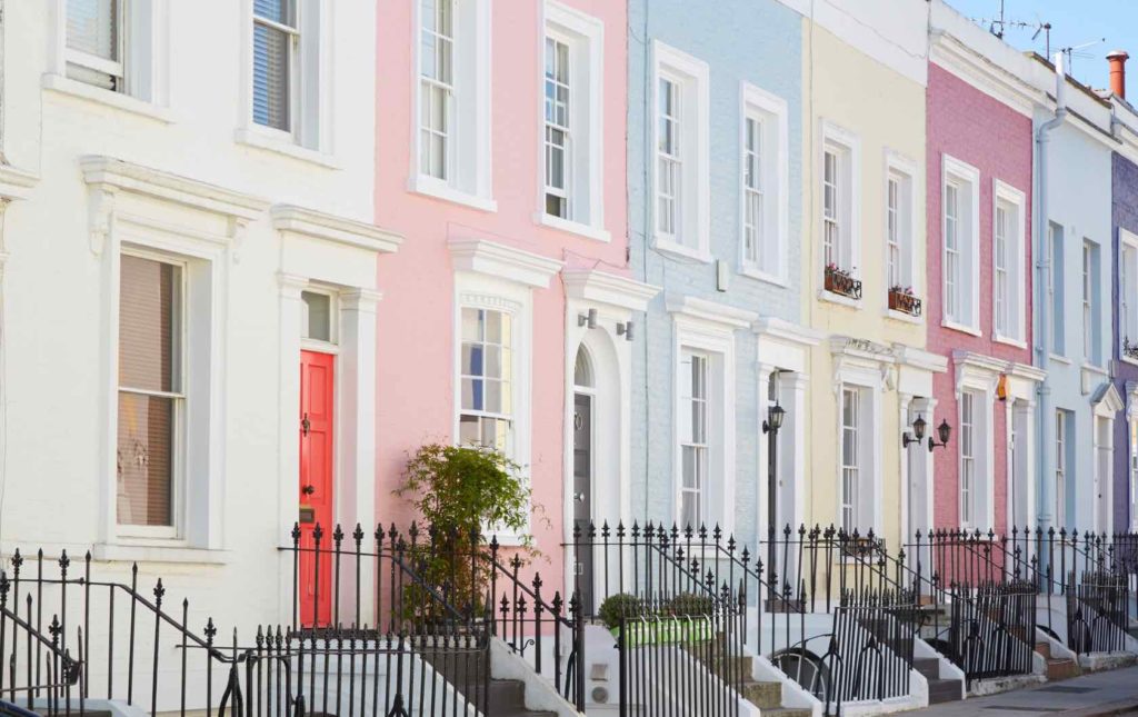 notting hill coloured houses